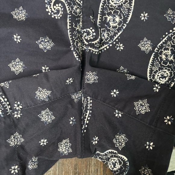 Lane Bryant Blue and White Bermuda Shorts with Paisley Design - Picture 5 of 10